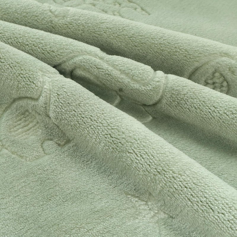 BORITAR Baby Blanket Elephant Animal for Boys Girls Ultra Soft Fleece Warm and Lightweight Blankets for Infant Toddler Newborn, 30x40 Inch, Green - Image 4